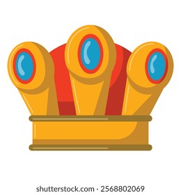 Crown vector art, royal crown flat illustration, golden crown clip art
