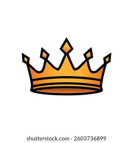 Crown vector art, royal gold crown vector icon