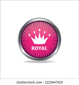 Crown vector button, web design element