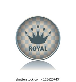 Crown vector button, web design element