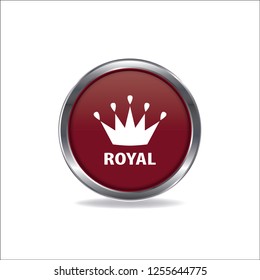 Crown vector button, web design element
