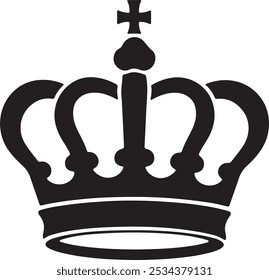 Crown vector collection, royal luxury symbols, black crown icon silhouettes, diverse crowns designs, isolated on white background, symbolizing power, authority