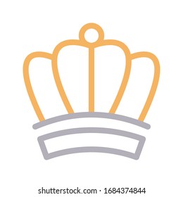 crown vector color line icon 