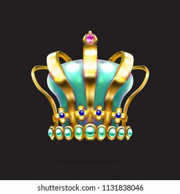 crown vector, decorative elements in vintage style for decoration