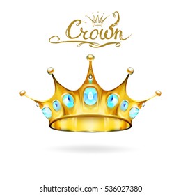 crown vector, decorative elements in vintage style for decoration 