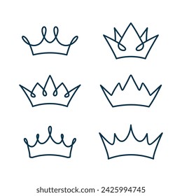 Crown vector design element collection with creative style