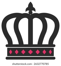 Crown vector design isolated on white background.