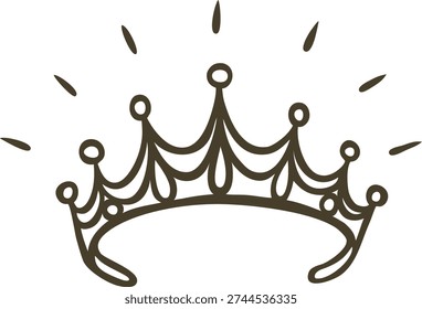 Ilustración doodle Vector corona