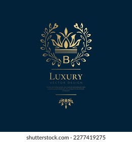 Emblema vectorial de la corona. Se puede usar para la joyería, la belleza y la industria de la moda. Elementos elegantes y clásicos. Ideal para logotipo, monograma, invitación, volante, menú, folleto, fondo o cualquier idea deseada.