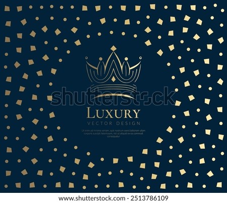 Crown vector emblem. Can be used for jewelry, beauty and fashion industry. Elegant, classic elements. Great for logo, monogram, invitation, flyer, menu, brochure, background, or any desired idea.