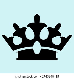 Crown vector with a flat design.