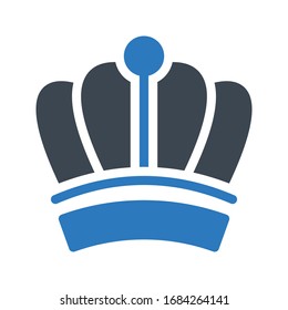 crown vector glyph color icon 