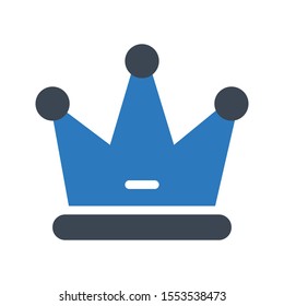 crown vector glyph  colour  icon 