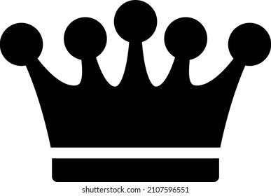 crown vector glyph flat icon