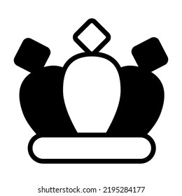 icono de glifo vector de corona. Festival hindú, icono de celebración hindú,