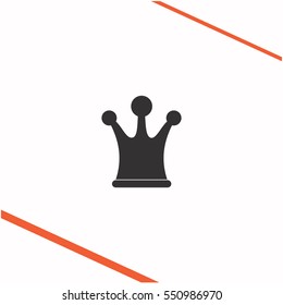 Crown vector grey icon on white background. Crown symbol stock   illustration. Business picture.