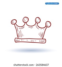 crown, vector  hand drawn vector.