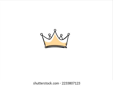 crown vector hand drawn design 
