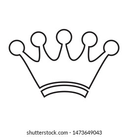 Crown vector icon. Black illustration isolated on white background for graphic and web design.