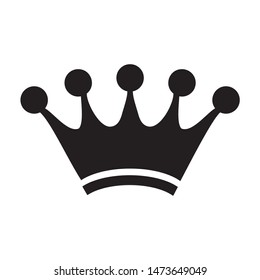 Crown vector icon. Black illustration isolated on white background for graphic and web design.