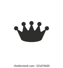 Crown vector icon. Black illustration isolated on white background for graphic and web design.
