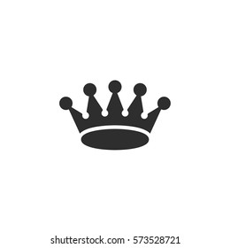 Crown vector icon. Black illustration isolated on white background for graphic and web design.