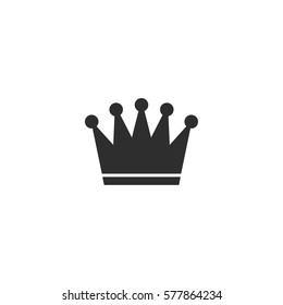 Crown vector icon. Black illustration isolated on white background for graphic and web design.