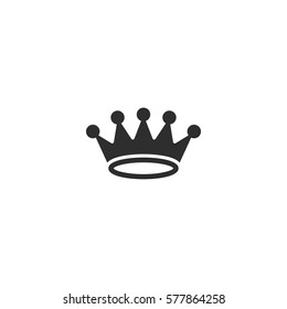 Crown vector icon. Black illustration isolated on white background for graphic and web design.