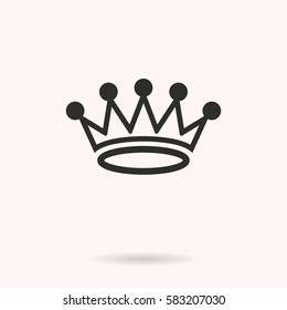 Crown vector icon. Black illustration isolated on white background for graphic and web design.