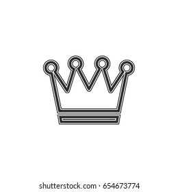 Crown vector icon. Black illustration isolated on white background for graphic and web design.
