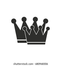 Crown vector icon. Black illustration isolated on white background for graphic and web design.