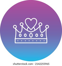 Icono de vector de corona. Se puede usar para imprimir, móviles y aplicaciones web.