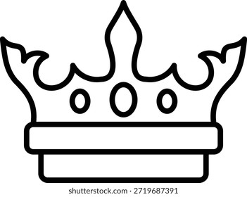 Icono de Vector de la corona. Se puede utilizar para aplicaciones de impresión, móviles y de Web.