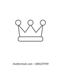 Crown vector icon. Element of simple icon for websites, web design, mobile app, info graphics. Thick line icon for website design and development