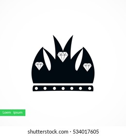 Crown vector icon, flat design best vector icon
