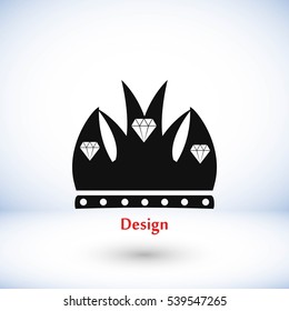 Crown vector icon, flat design best vector icon