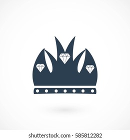 Crown vector icon, flat design best vector icon