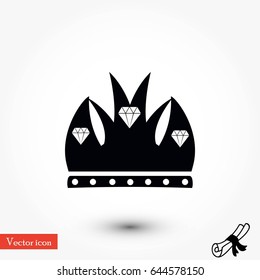 Crown vector icon, flat design best vector icon