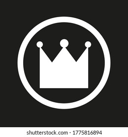 Crown vector icon, flat style