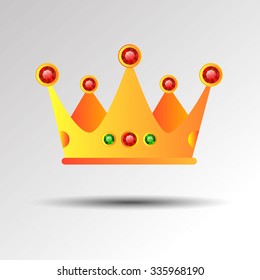 crown vector icon gold