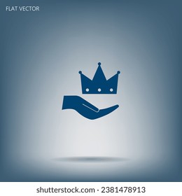 Crown - vector icon illustration flat icon.