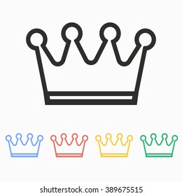 Crown  vector icon. Illustration isolated on white  background for graphic and web design.