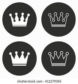 Crown    vector icon. Illustration isolated for graphic and web design.