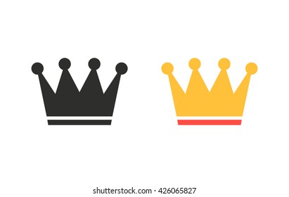 Crown    vector icon. Illustration isolated for graphic and web design.