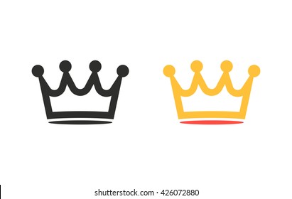 Crown    vector icon. Illustration isolated for graphic and web design.