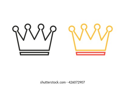Crown    vector icon. Illustration isolated for graphic and web design.