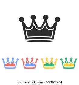 Crown vector icon. Illustration isolated on white background for graphic and web design.