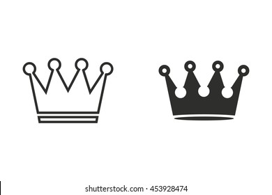 Crown vector icon. Illustration isolated on white background for graphic and web design.