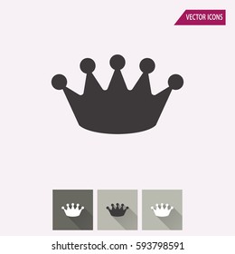 Crown vector icon. Illustration isolated for graphic and web design.