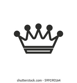 Crown vector icon. Illustration isolated for graphic and web design.